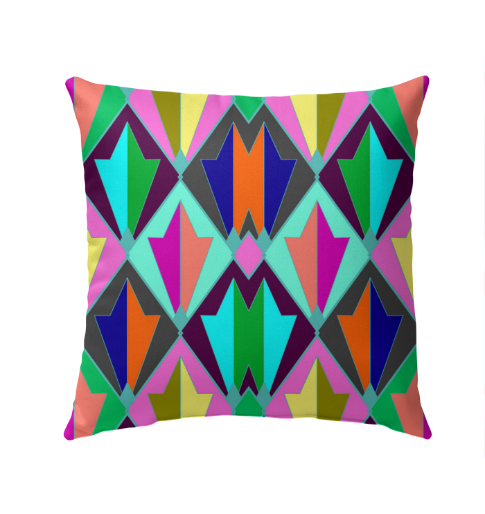 Close-up of Garden Serenade Pillow's Art Nouveau design.