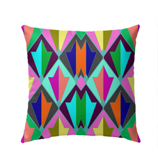 Close-up of Garden Serenade Pillow's Art Nouveau design.