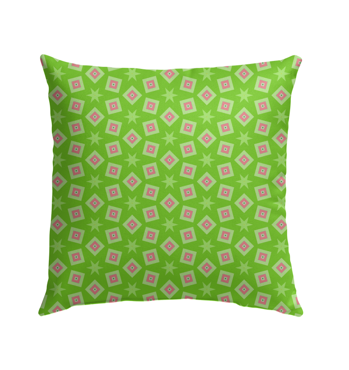 Durable outdoor pillow featuring stylish Herringbone Harmony texture
