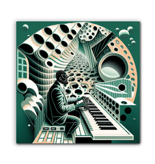 Electro Elegance Wrapped Canvas