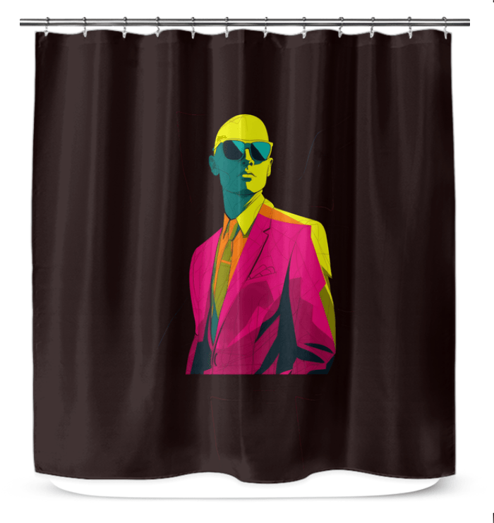 Abstract Elegance Bathroom Curtain - Beyond T-shirts