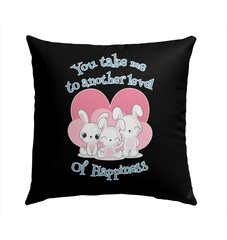 Level Of Happines Outdoor Pillow