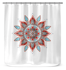 Mandala Harmony Linen Shower Drapes - Beyond T-shirts