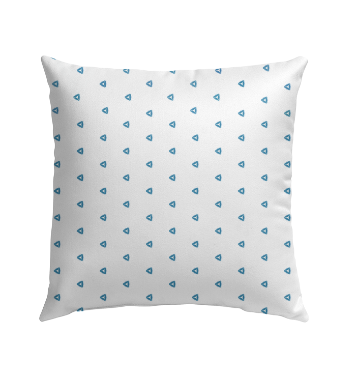 Stylish Frosty Snowflake Mosaic pattern on outdoor pillow.