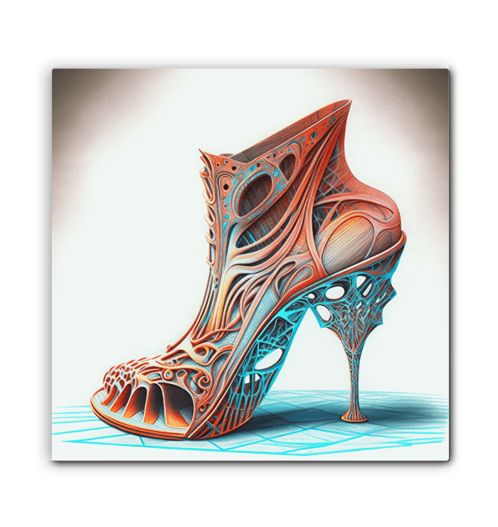 Walking on Air: Futuristic Shoe Canvas Print - Beyond T-shirts