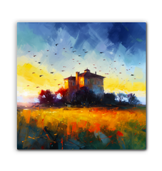 Starry Night Over the Canyon Wrapped Canvas
