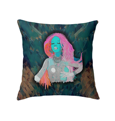 Sunshine Serenade Indoor Pillow on a cozy armchair.