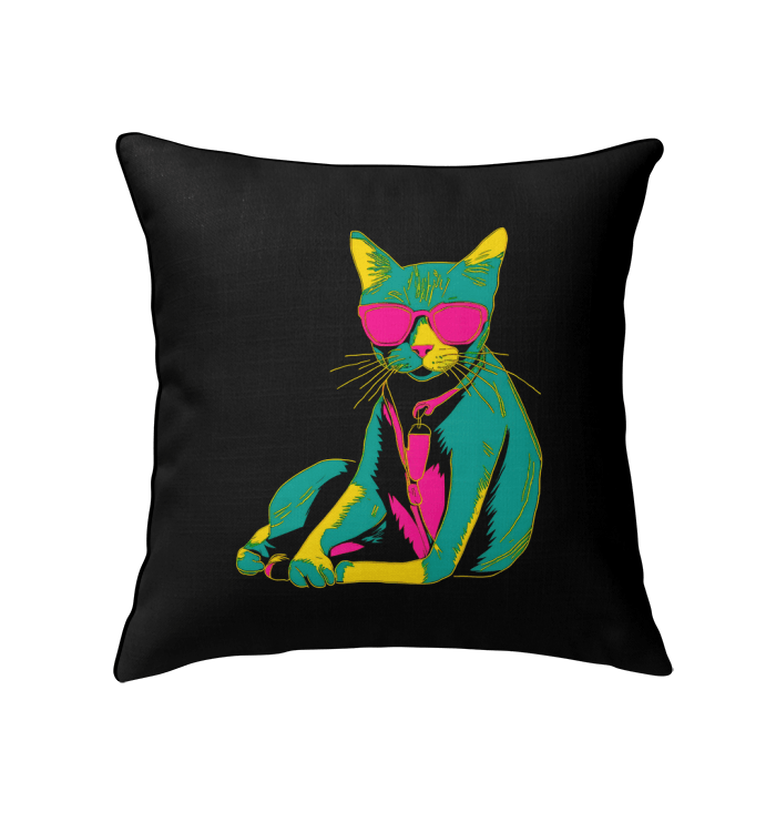 Whiskered Wonder Cat Indoor Pillow - Beyond T-shirts