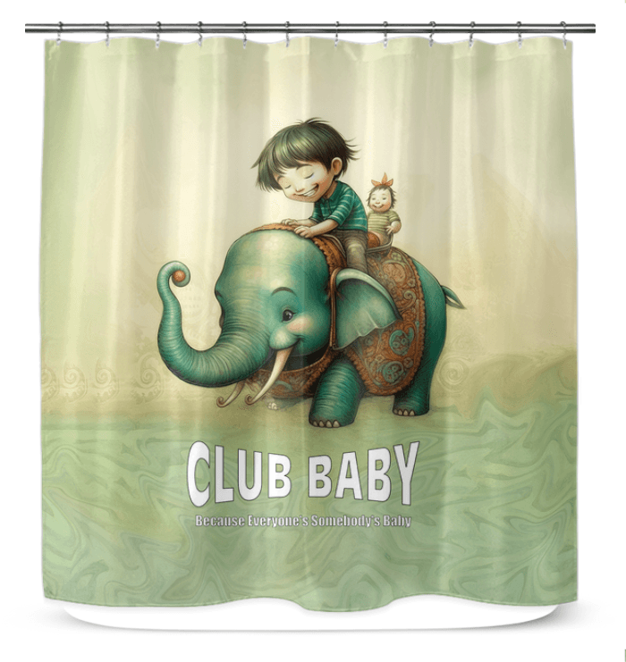 Waterproof and durable CB6-27 shower curtain with detailed pattern design.