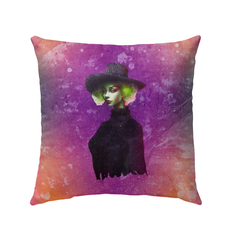 Majestic Medley pillow displayed on outdoor garden chair