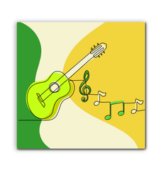 Guitar Line Art Wrapped Canvas - Beyond T-shirts