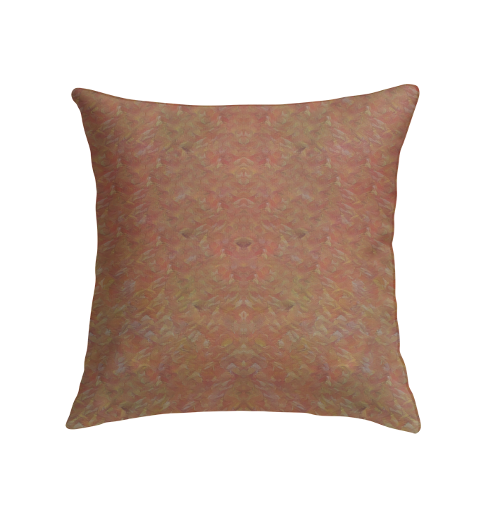 Close-up of Floral Fusion Space Indoor Pillow's detailed floral patterns.