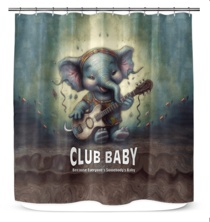 Elegant CB3-82 shower curtain displayed in a modern bathroom setting