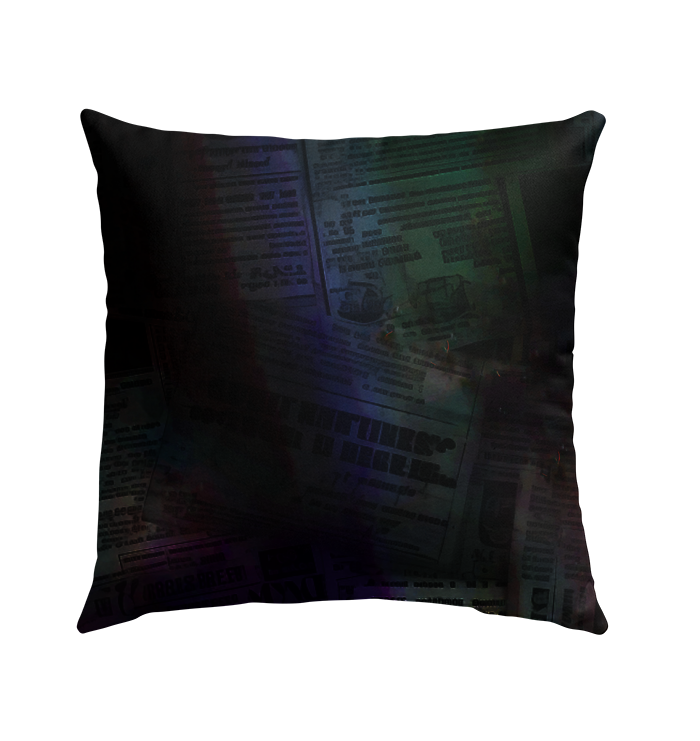 Weather-resistant Enchanted Garden Pillow adding color to outdoor decor.