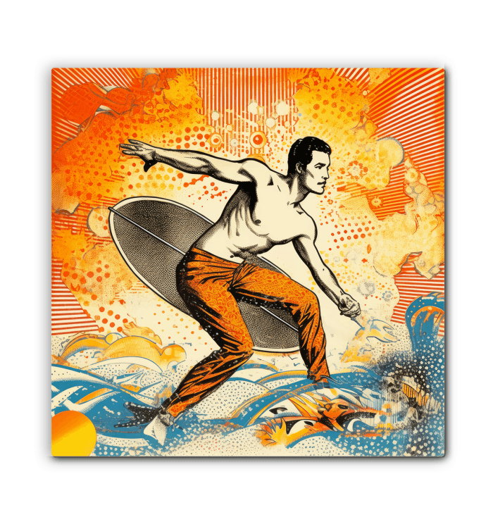 Surfing 1 05 Wrapped Canvas - Beyond T-shirts