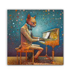 Cat's Elegance Wrapped Canvas
