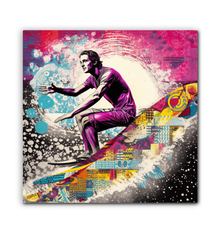 Surfing Essence Canvas Art - Beyond T-shirts