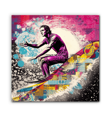 Surfing Essence Canvas Art - Beyond T-shirts