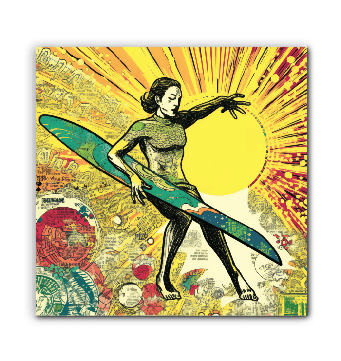 Surfing 1 11 Wrapped Canvas - Beyond T-shirts