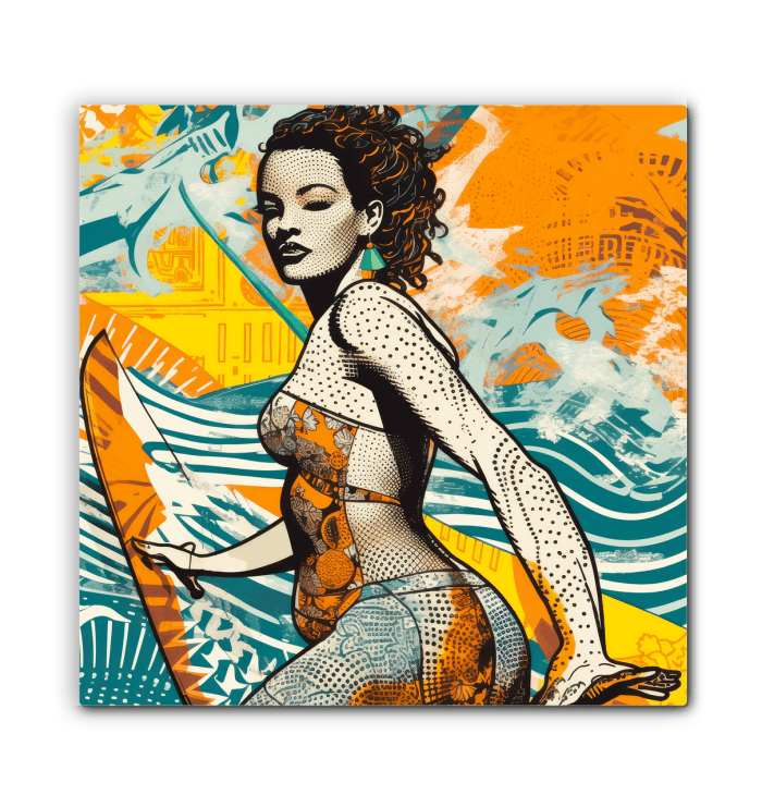 Modern interior with Surfing 5 30 Canvas art