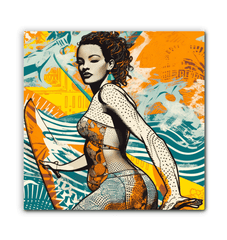 Modern interior with Surfing 5 30 Canvas art