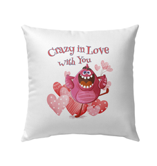 Crazy In Love With You Outdoor Pillow