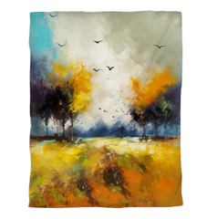 Serene Sunset Landscape Duvet Cover