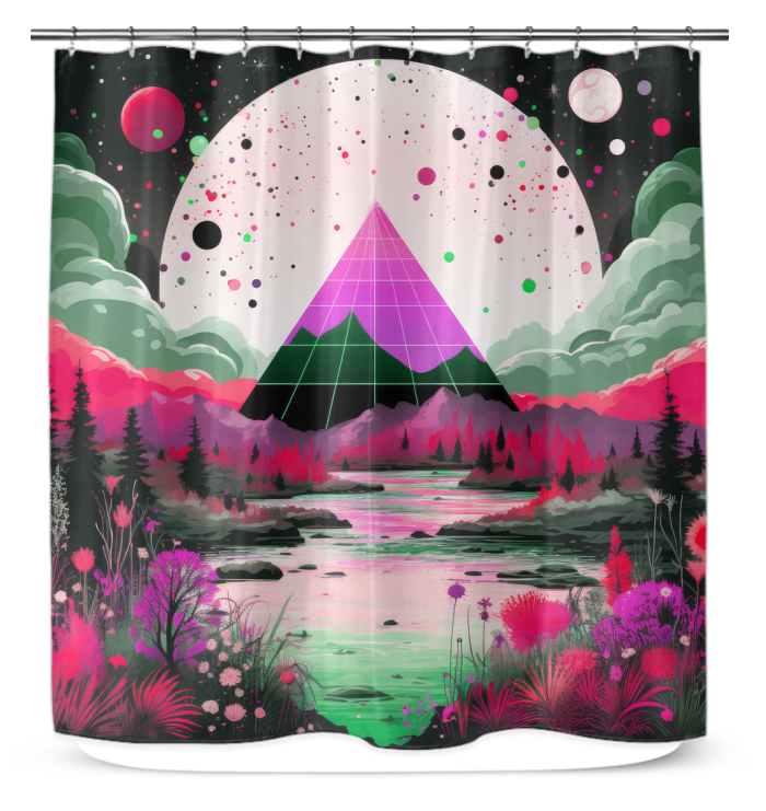 Peaceful Pastoral Panoramas Field Curtain