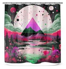 Peaceful Pastoral Panoramas Field Curtain