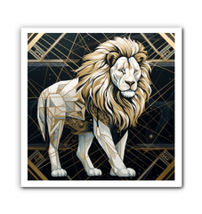 Majestic Lion Sunset Gaze