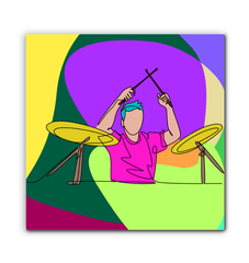 Drummer Wrapped Canvas - Beyond T-shirts