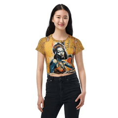 Music Evokes Empathy All Over Print Crop Tee