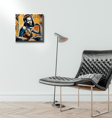 Contemporary empathy through music canvas print.