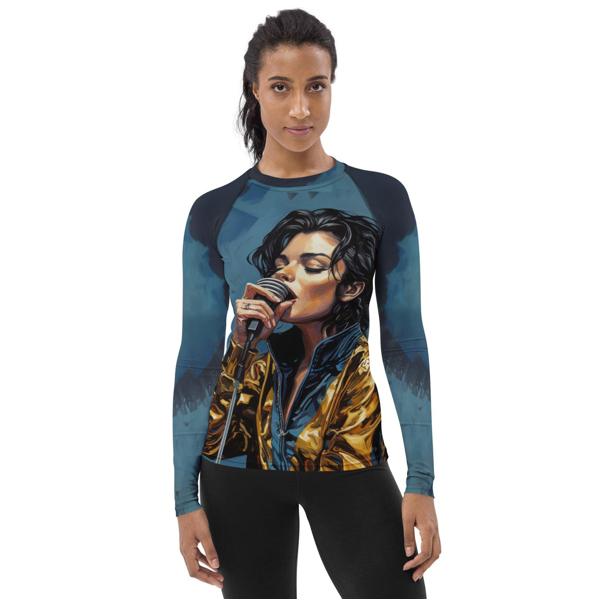 Music Inspires Greatness Women's Rash Guard - Beyond T-shirts