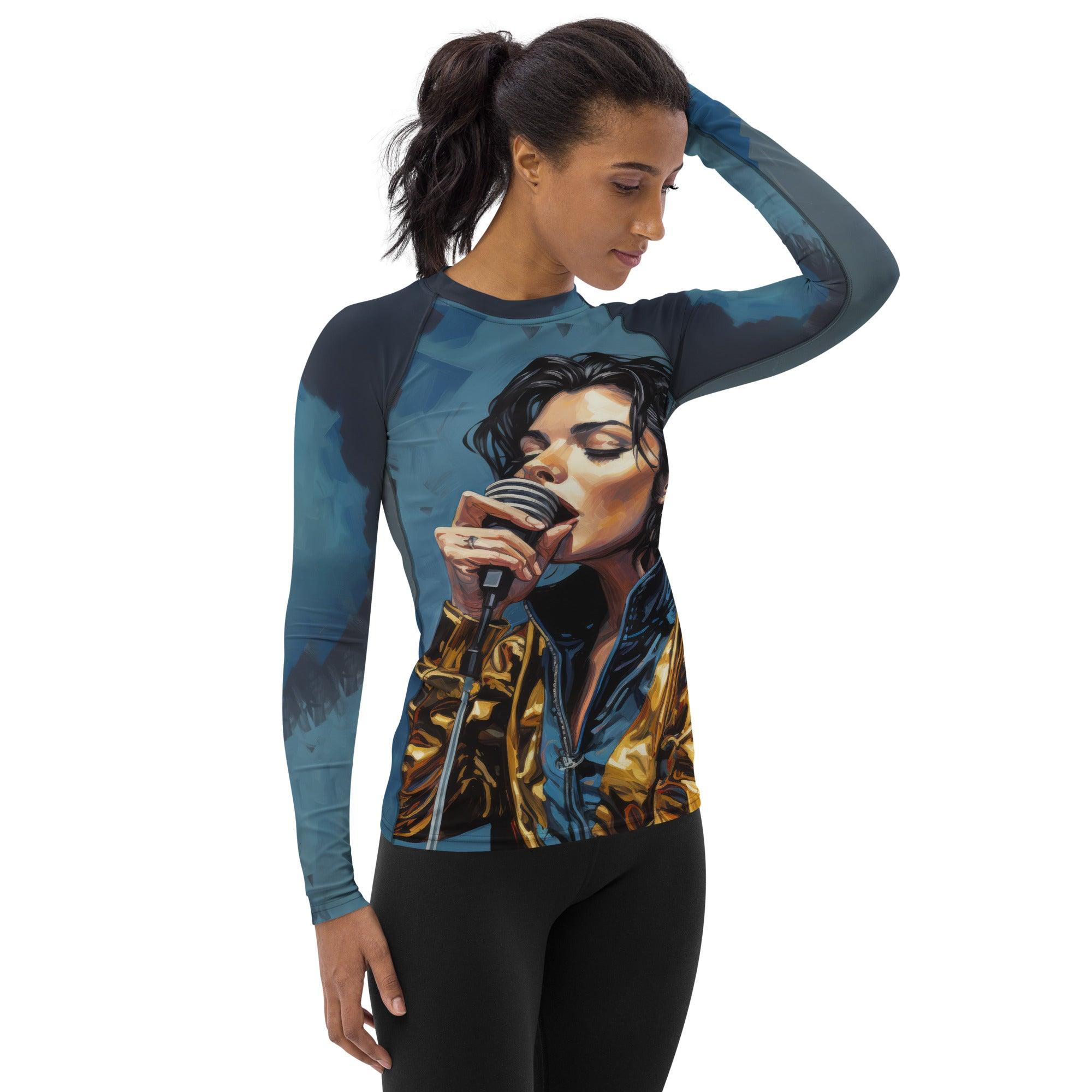 Music Inspires Greatness Women's Rash Guard - Beyond T-shirts