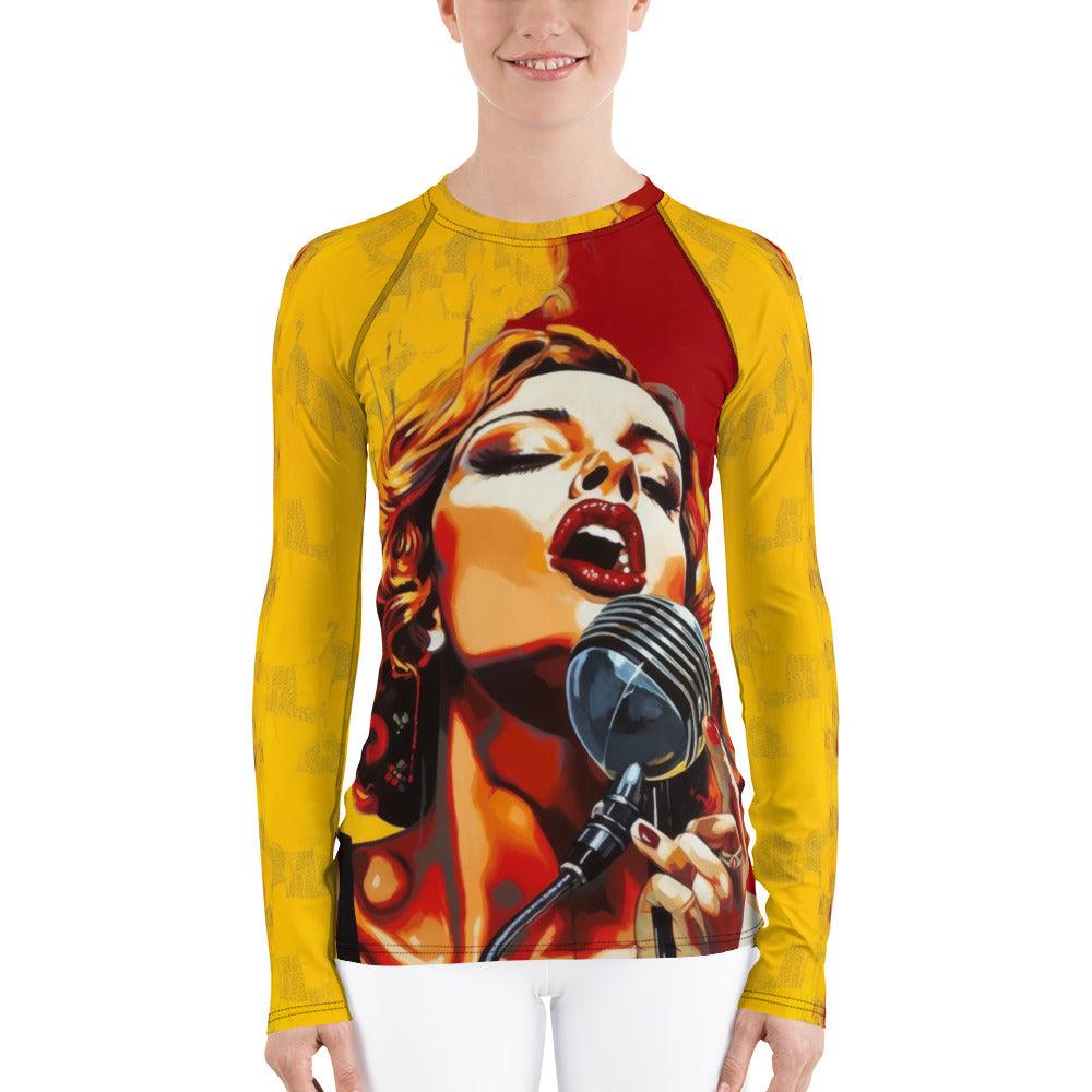 Music Is Universal Language Women's Rash Guard - Beyond T-shirts