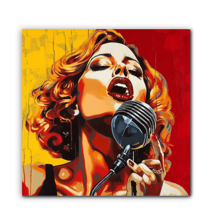 Music-themed wrapped canvas for home decor.