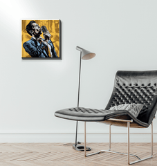 Elegant wrapped canvas with music speaks to all design.