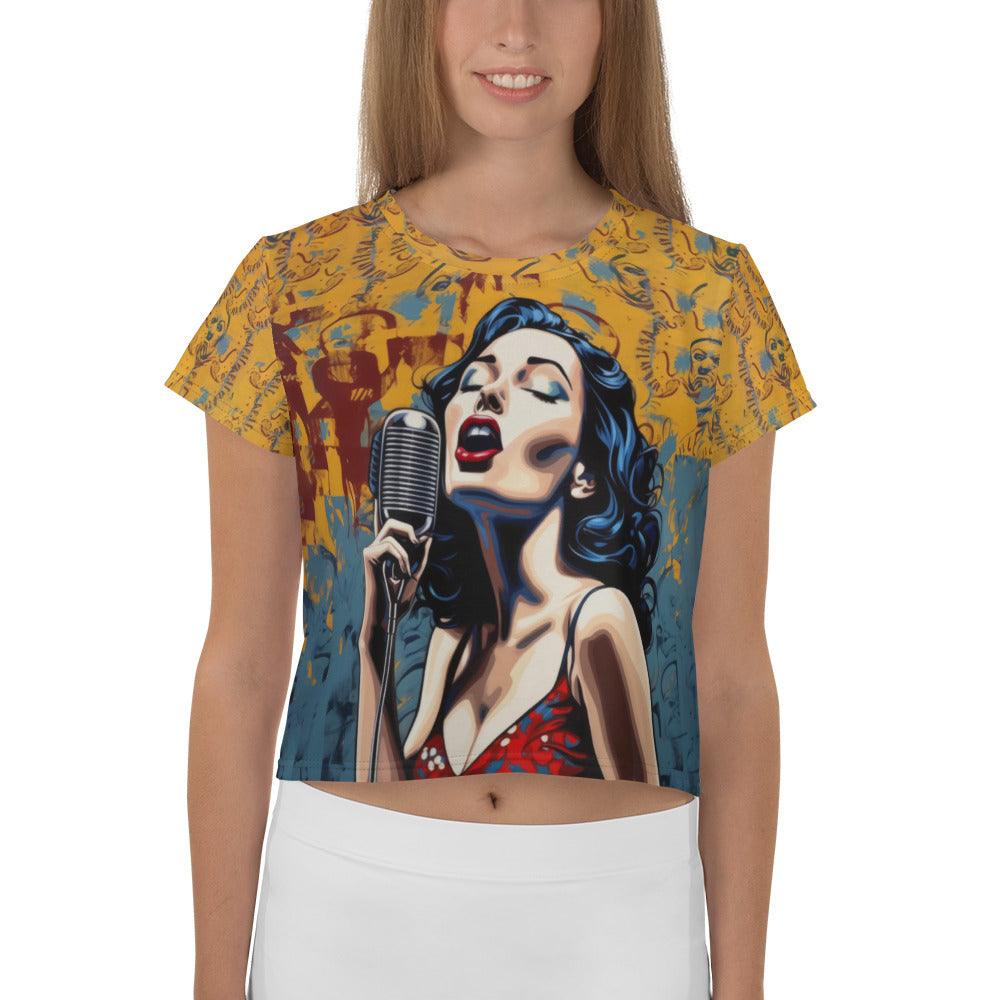 Music Speaks Truth All-Over Print Crop Tee - Beyond T-shirts