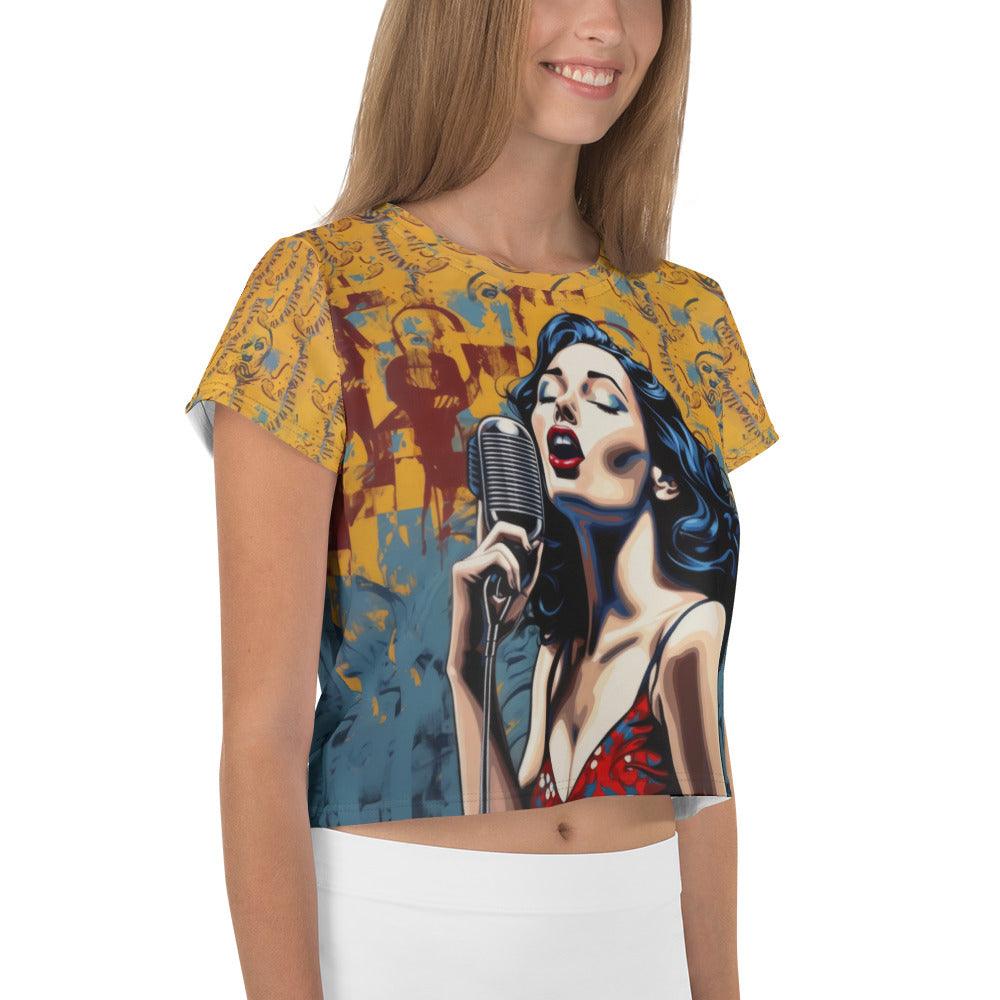 Music Speaks Truth All-Over Print Crop Tee - Beyond T-shirts