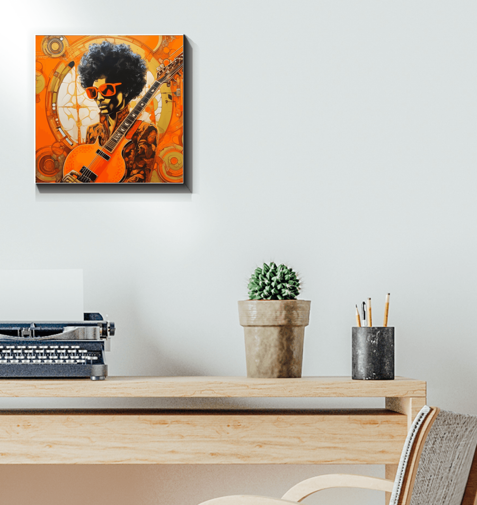 Home decor canvas art featuring music transcending language.