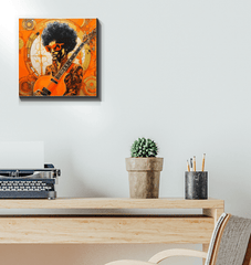 Home decor canvas art featuring music transcending language.