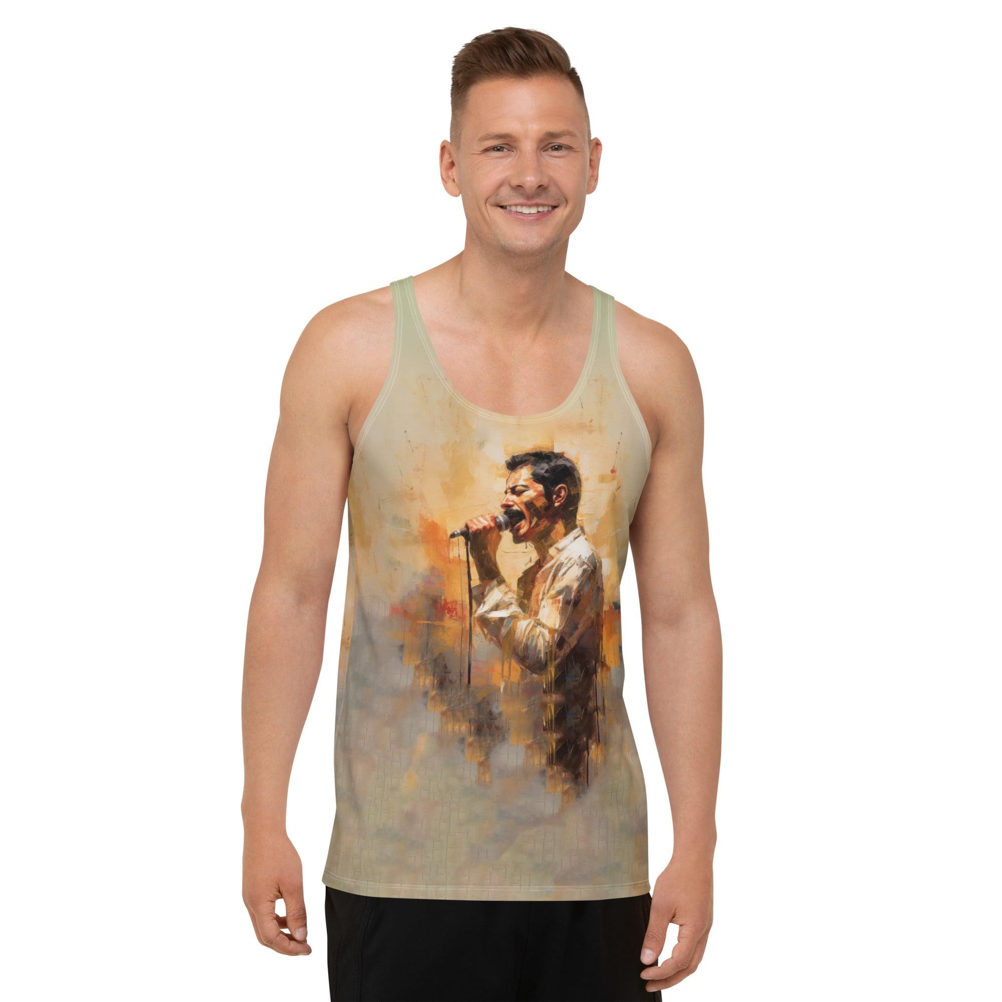 Close-up of Musical Magic Men's Tank Top design.