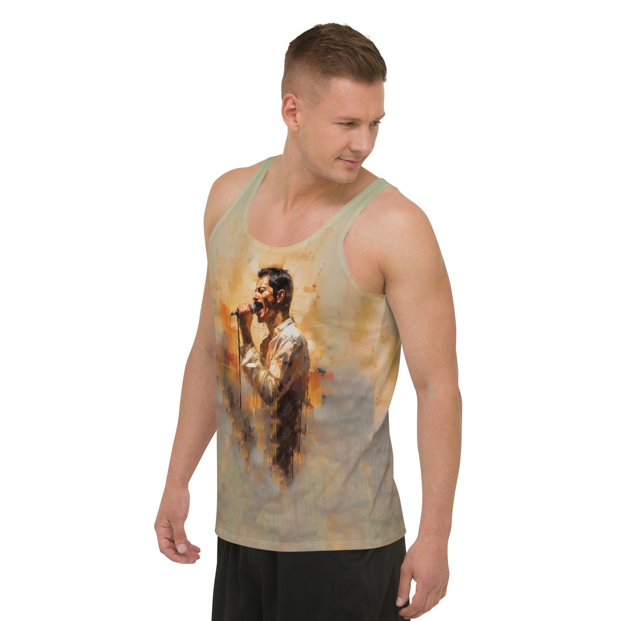 Man wearing Musical Magic Tank Top at a music festival.