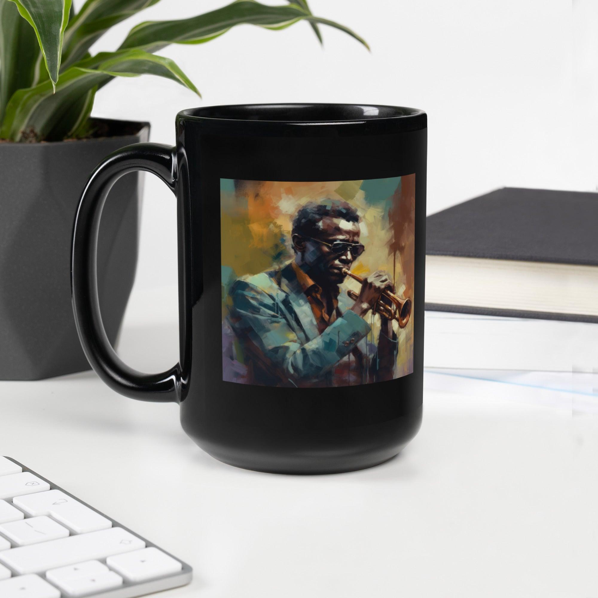 Musical Muse Black Glossy Mug - Beyond T-shirts