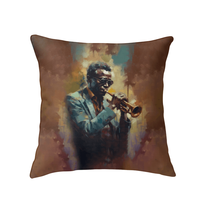 Musical Muse Indoor Pillow on a cozy living room couch