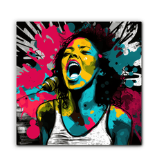 Musical rebellion personified wrapped canvas - Beyond T-shirts