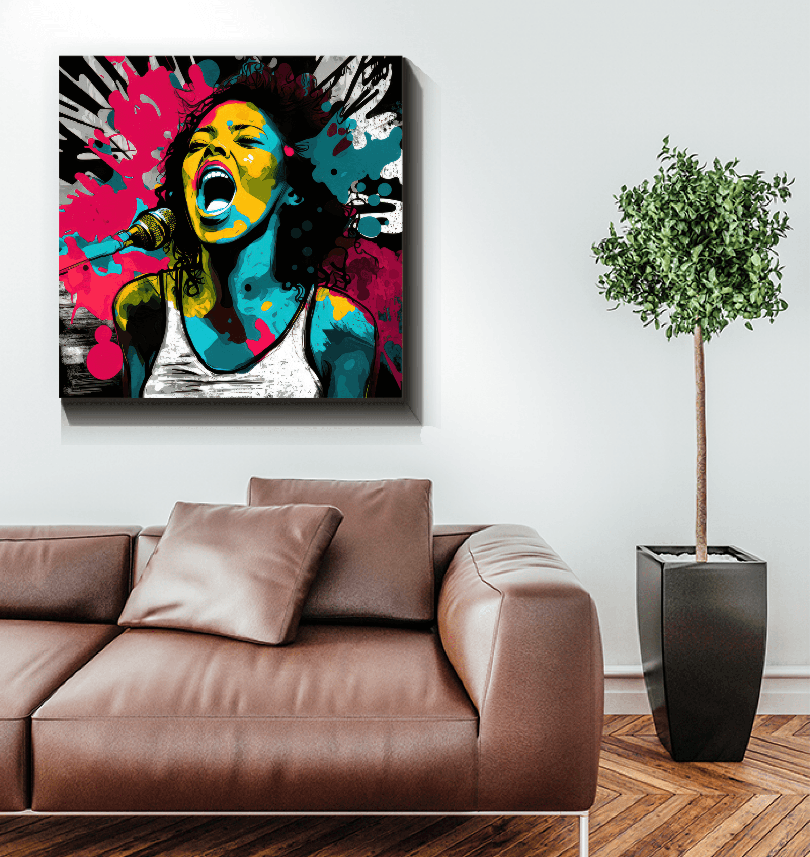 Musical rebellion personified wrapped canvas - Beyond T-shirts