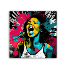 Musical rebellion personified wrapped canvas - Beyond T-shirts