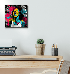 Musical rebellion personified wrapped canvas - Beyond T-shirts